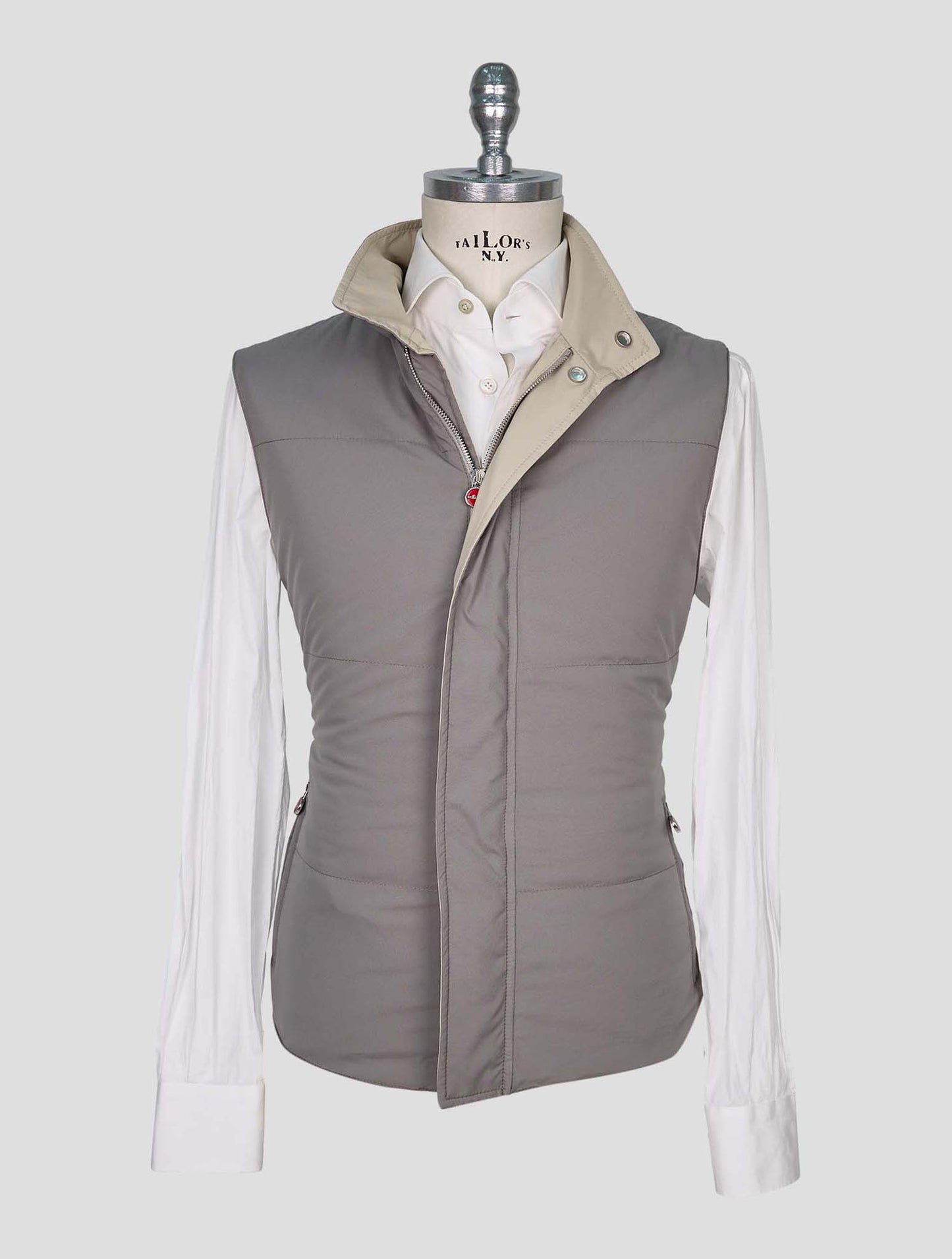 Kiton Gray Pl Viscose Ea Reverse Gilet