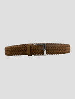 Kiton Brown Leather  Belt