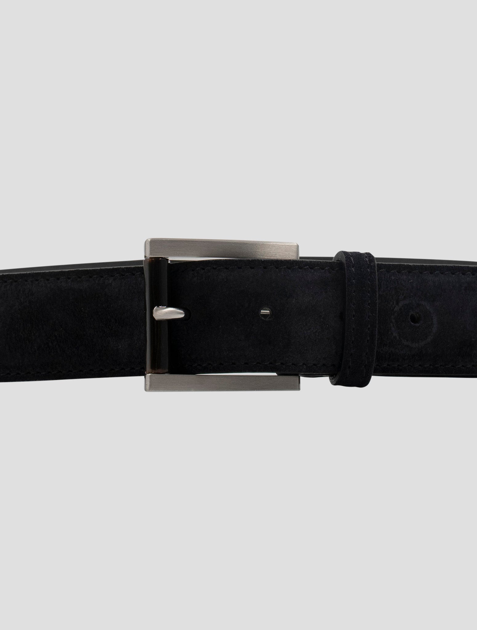 Kiton Blue Leather Suede Belt