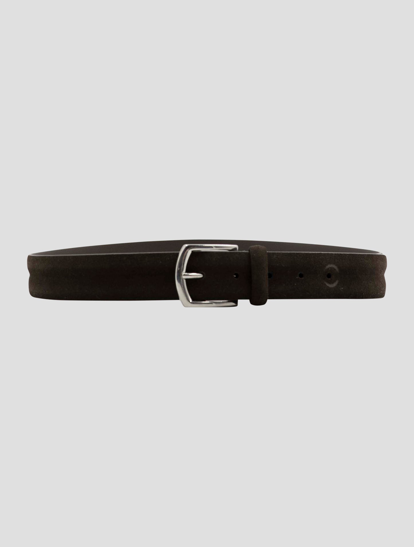 Kiton Brown Leather Suede Belt