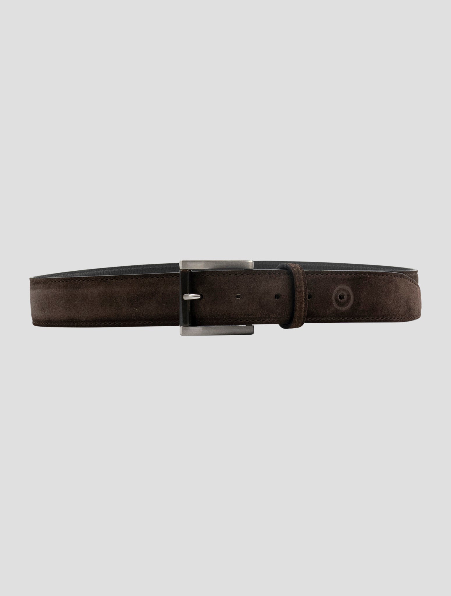 Kiton Brown Leather Suede Belt