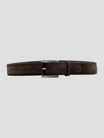 Kiton Brown Leather Suede Belt
