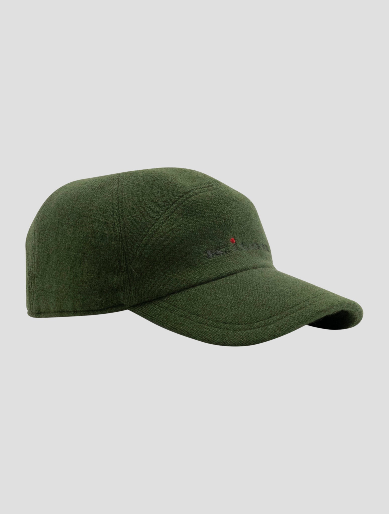 Kiton Green Cashmere Baseball Cap