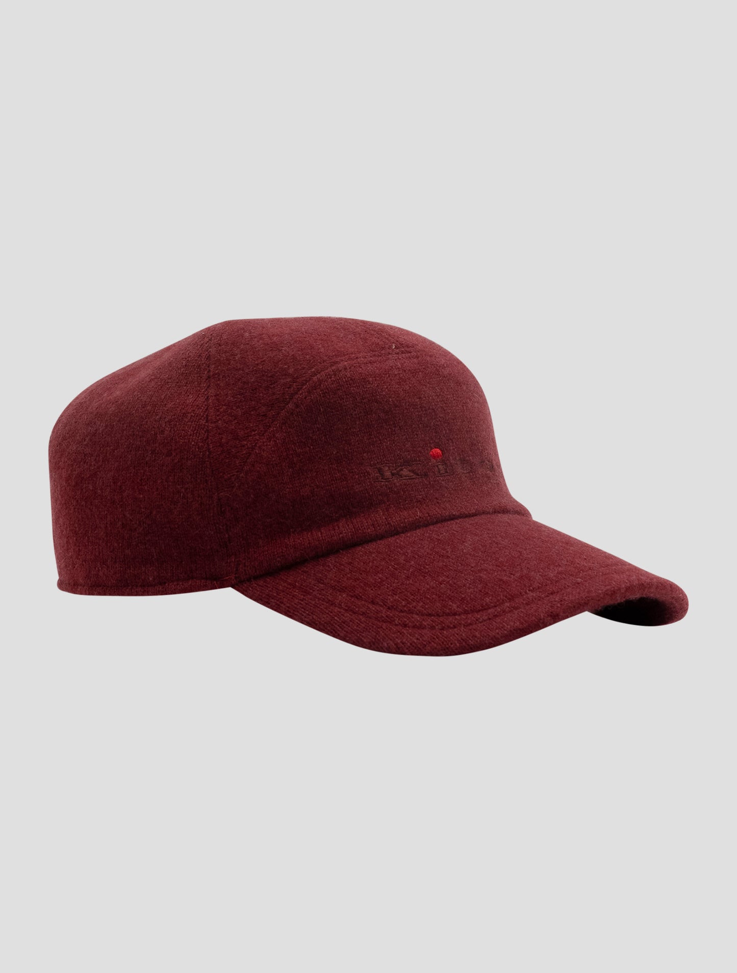Kiton Burgundy Cashmere Baseball Cap