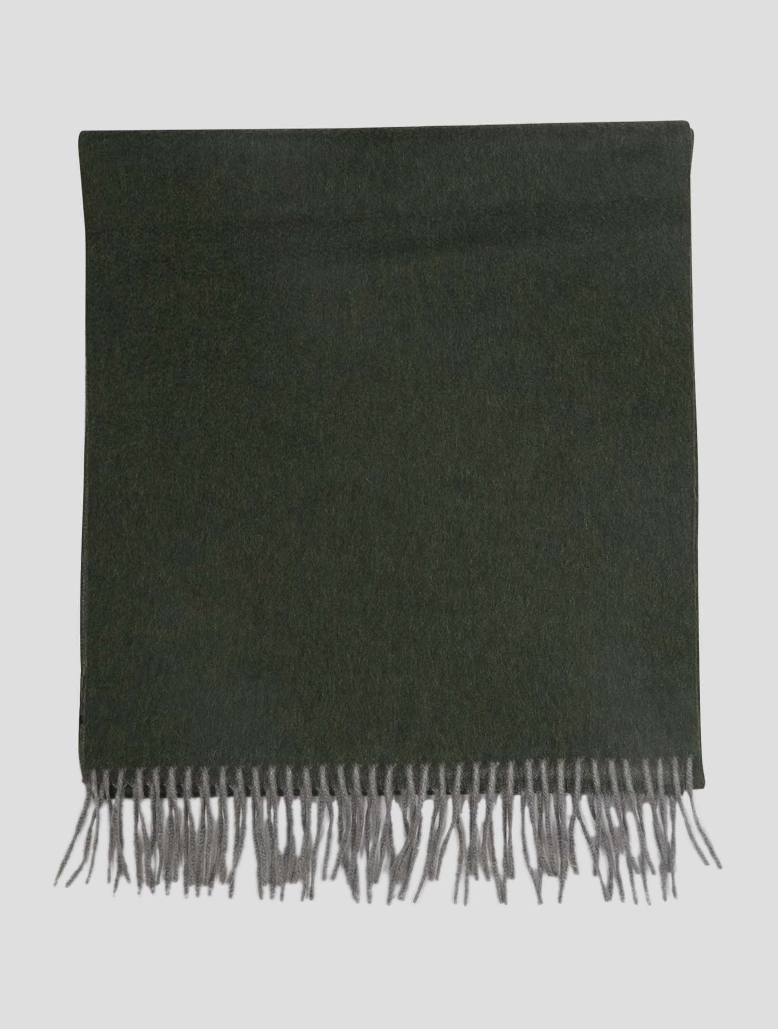 Kiton Green Cashmere Scarf 37x180