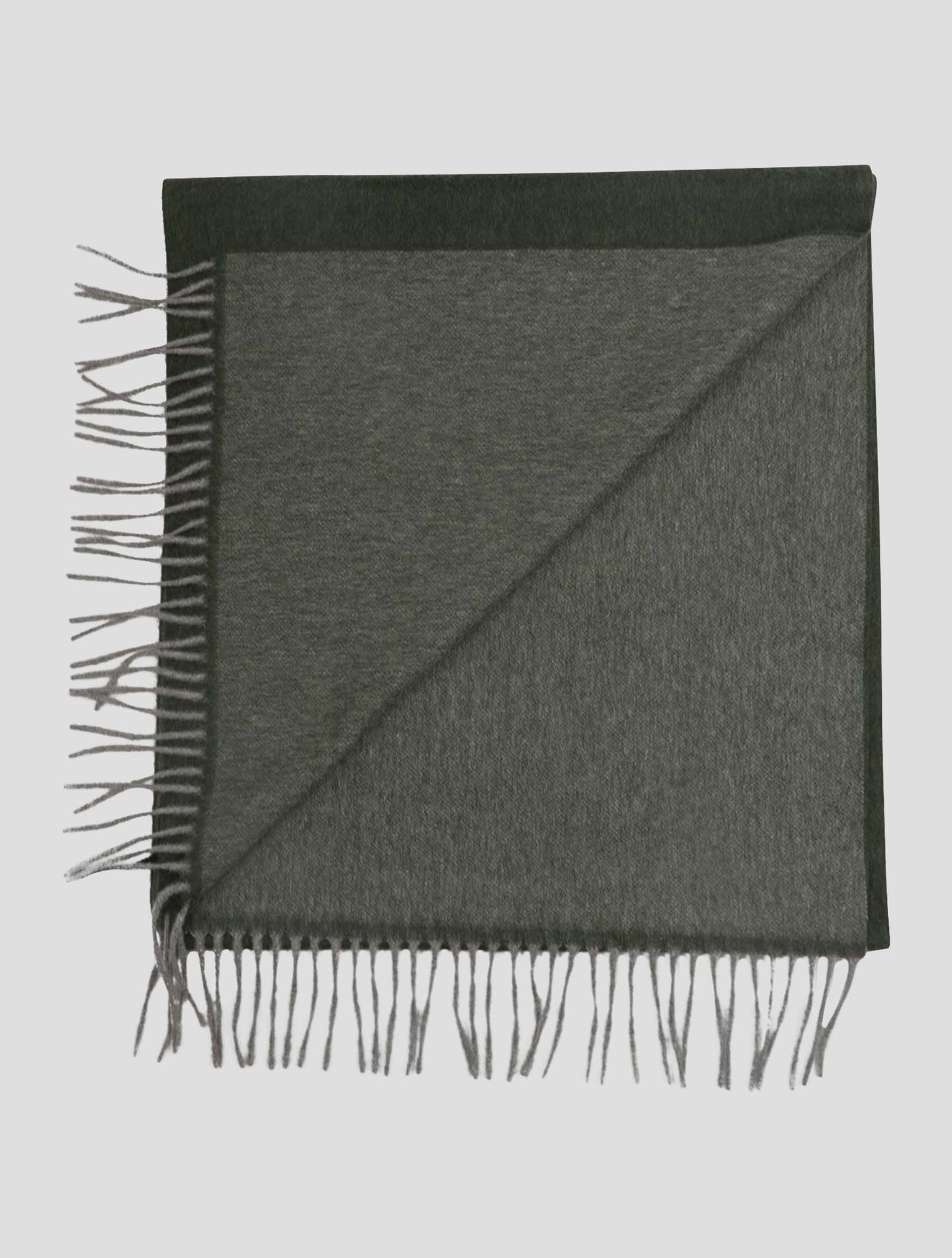 Kiton Green Cashmere Scarf 37x180