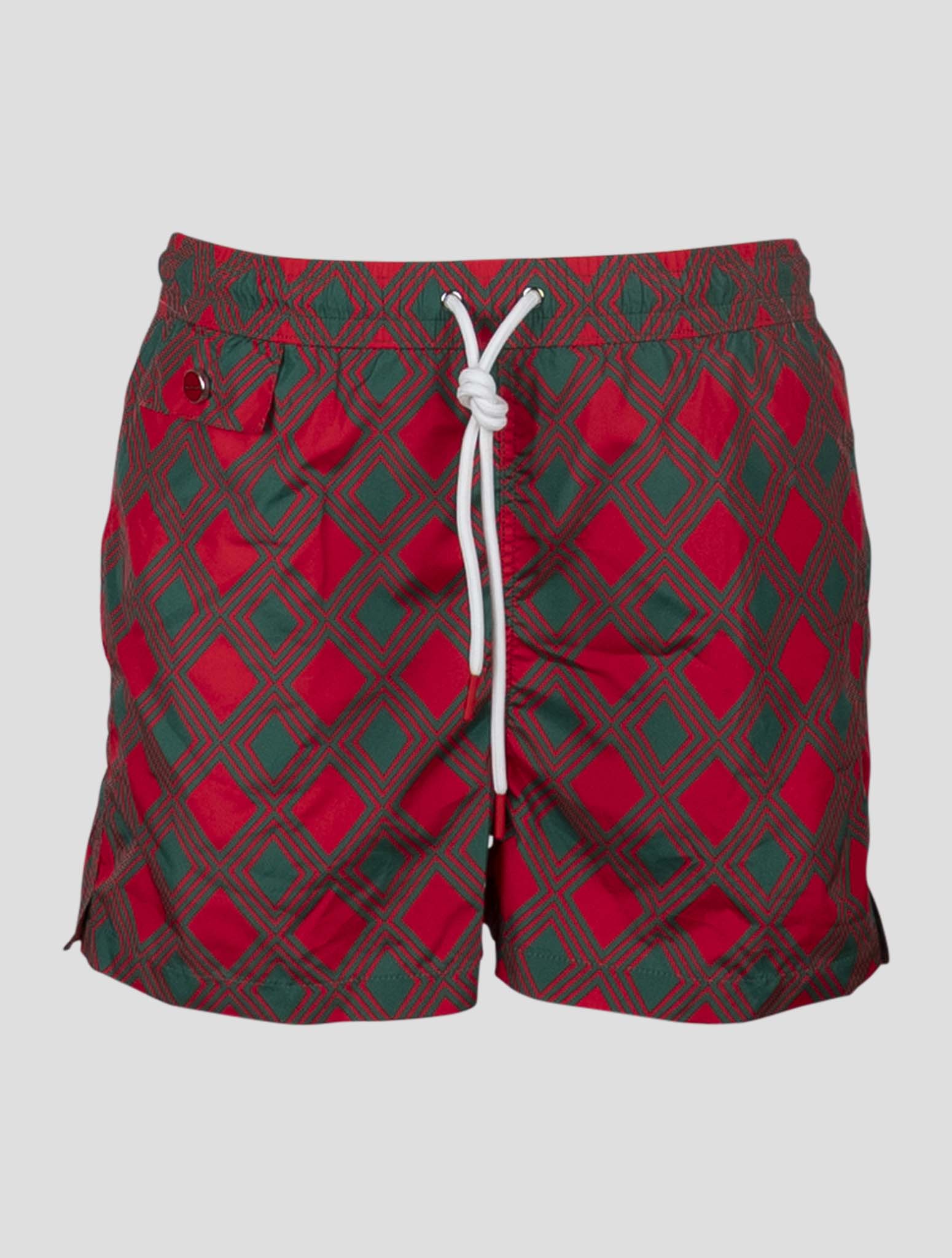 Kiton Red Green Pl Swim Trunks