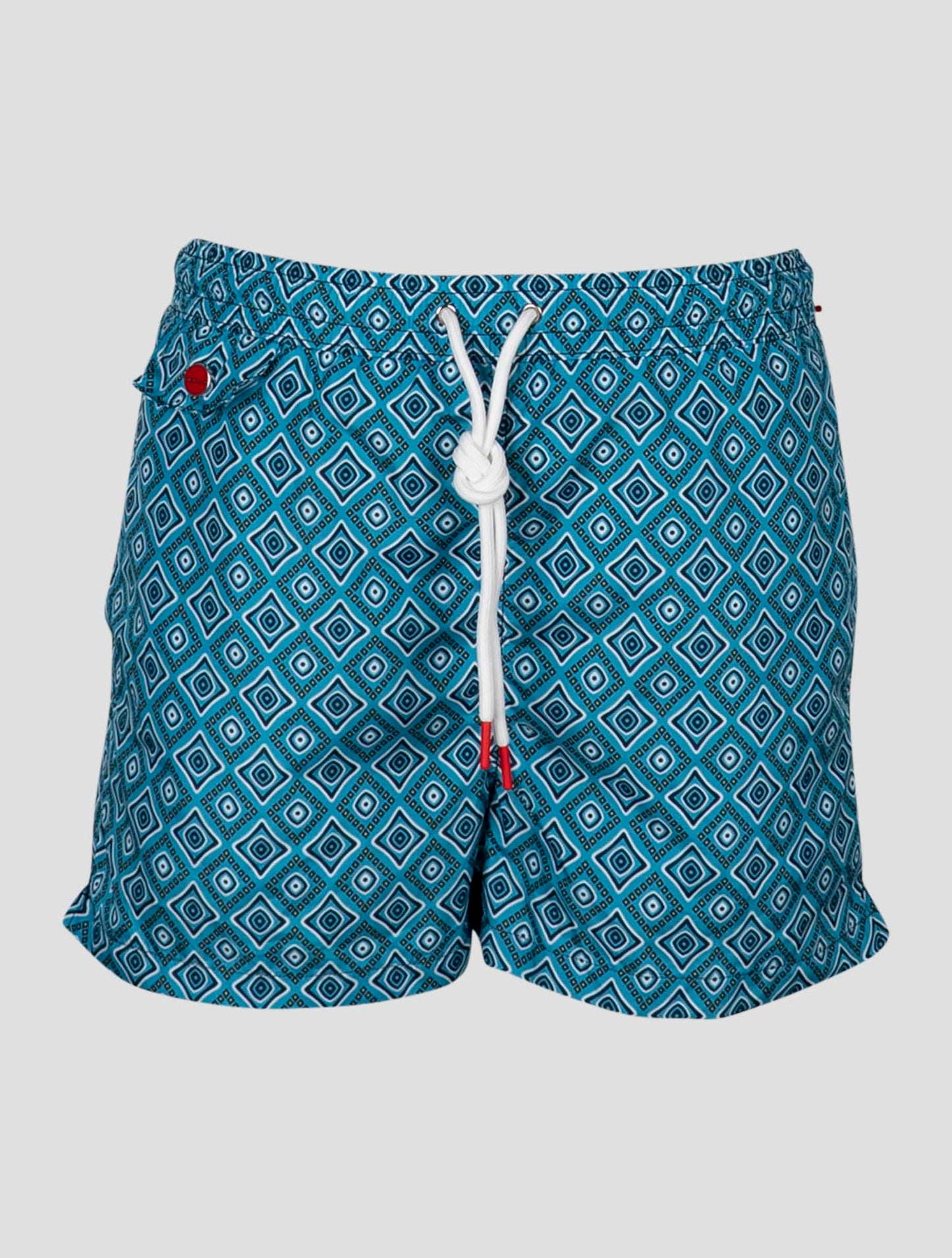 Kiton Light Blue Yellow Pl Swim Trunks