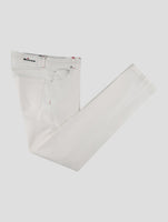 Kiton White Cotton Ea Jeans