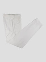Kiton White Cotton Jogging Pants