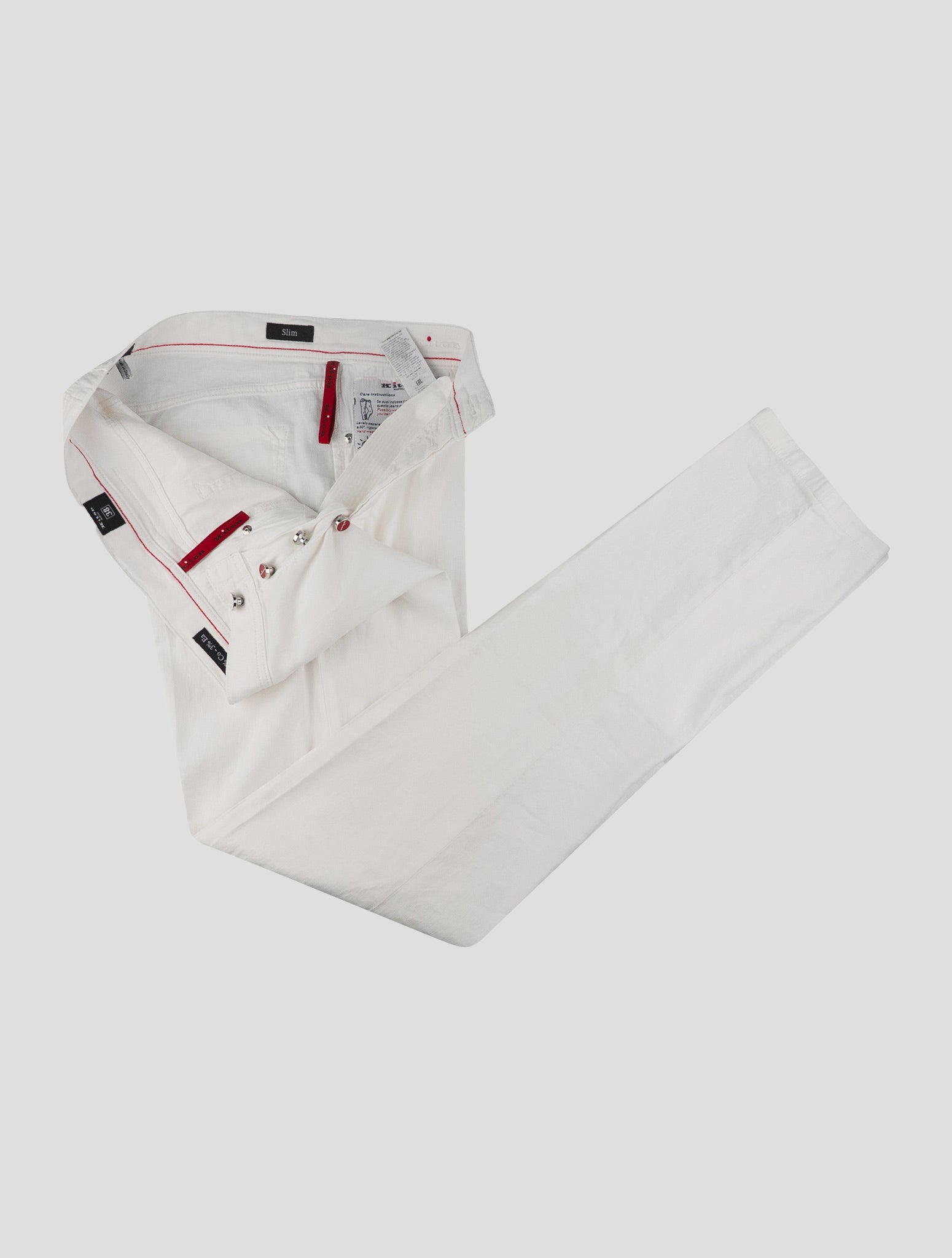 Kiton White Cotton Linen Ea Jeans