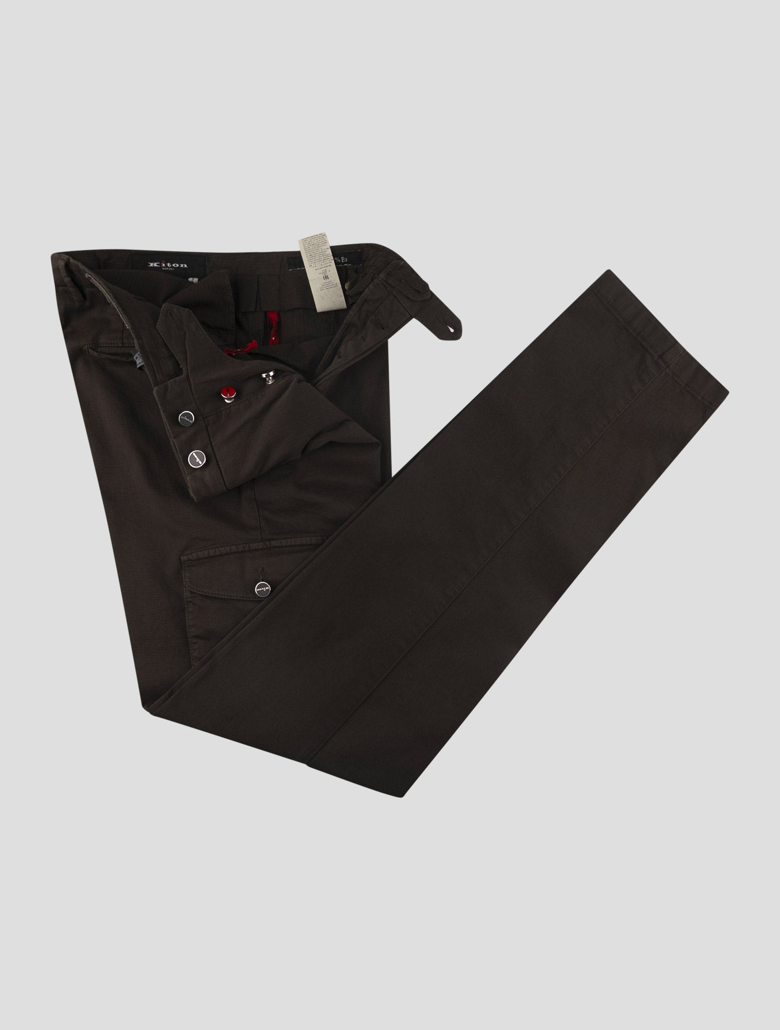 Kiton Brown Cotton Ea Cargo Pants
