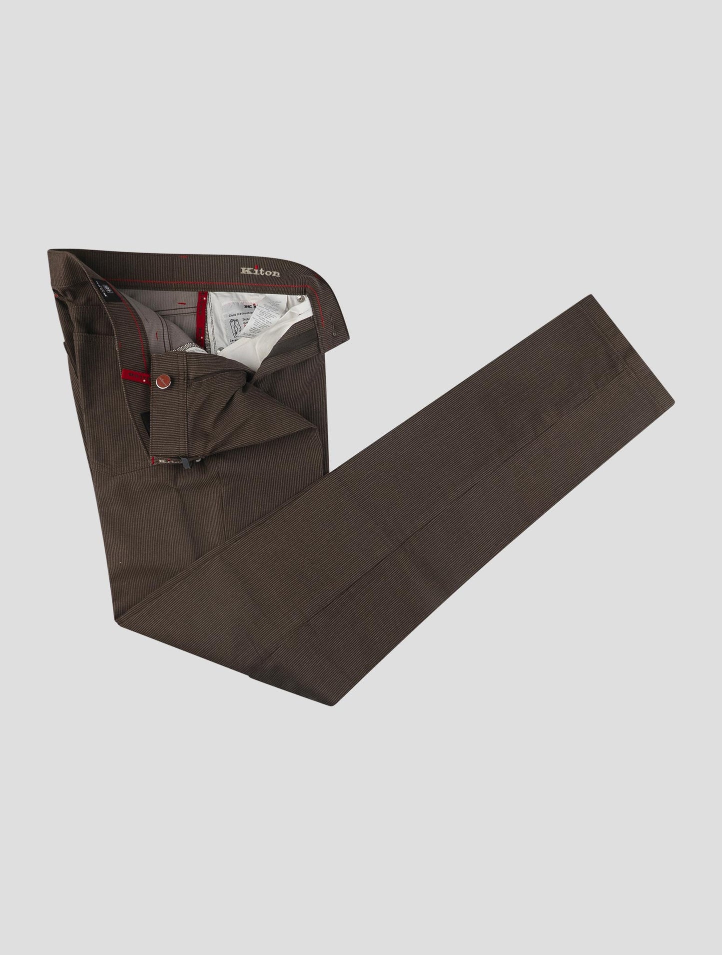 Kiton Brown Cotton Velvet Jeans