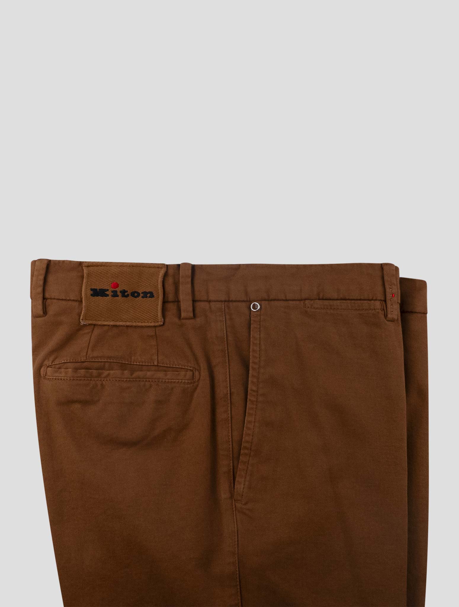 Kiton Brown Cotton Cashmere Ea Pants
