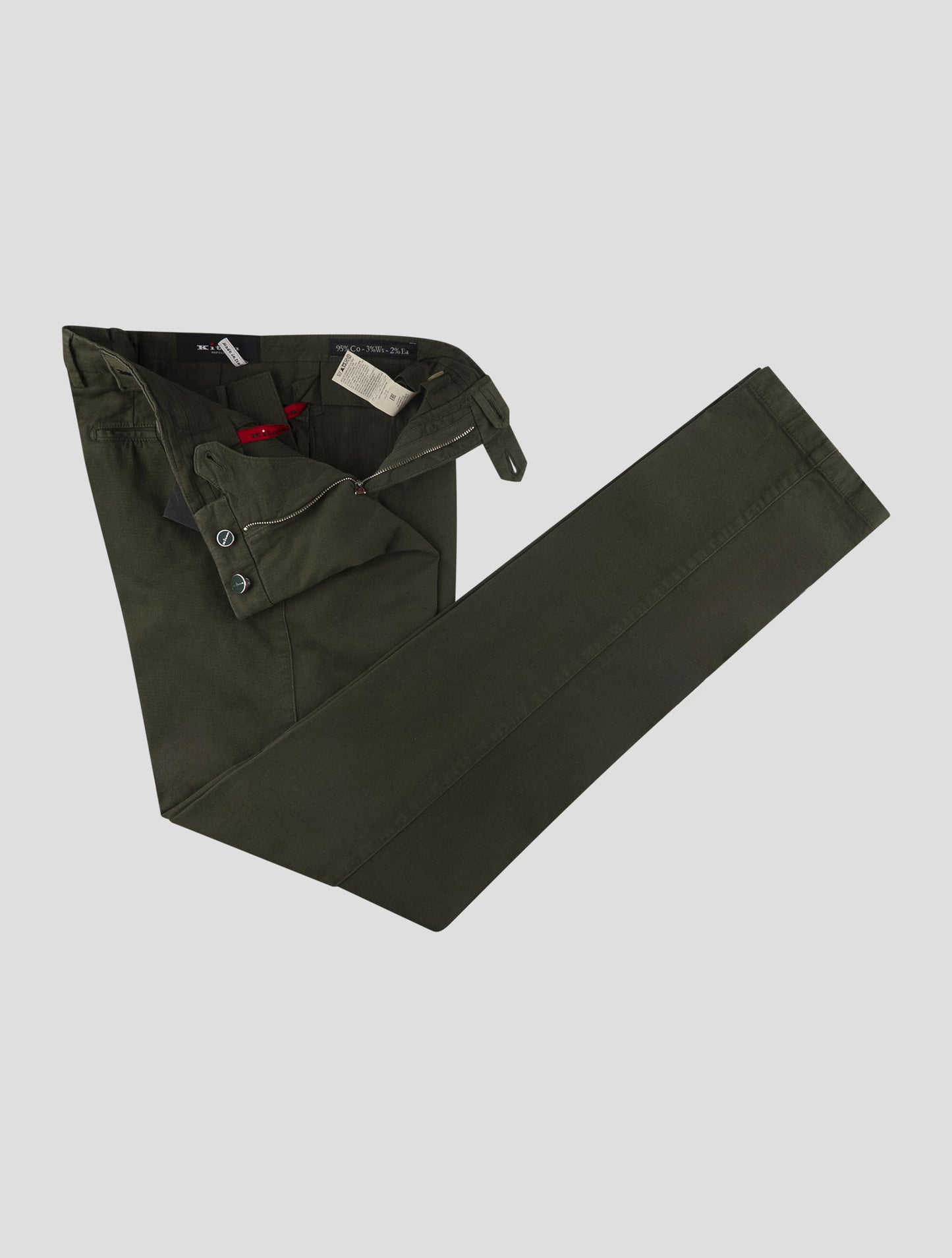 Kiton Green Cotton Cashmere Ea Pants