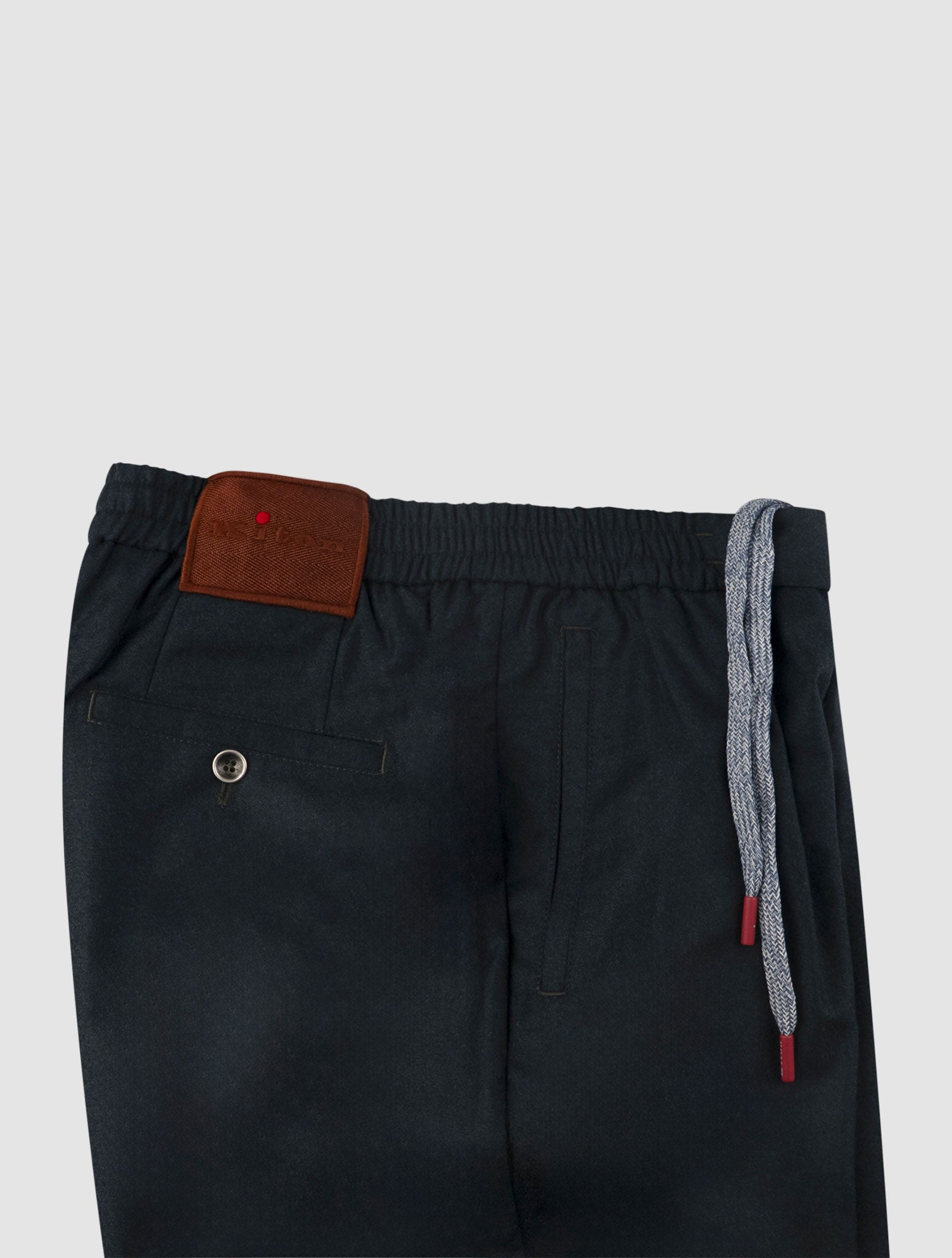 Kiton Green Virgin Wool Super 140's Pants