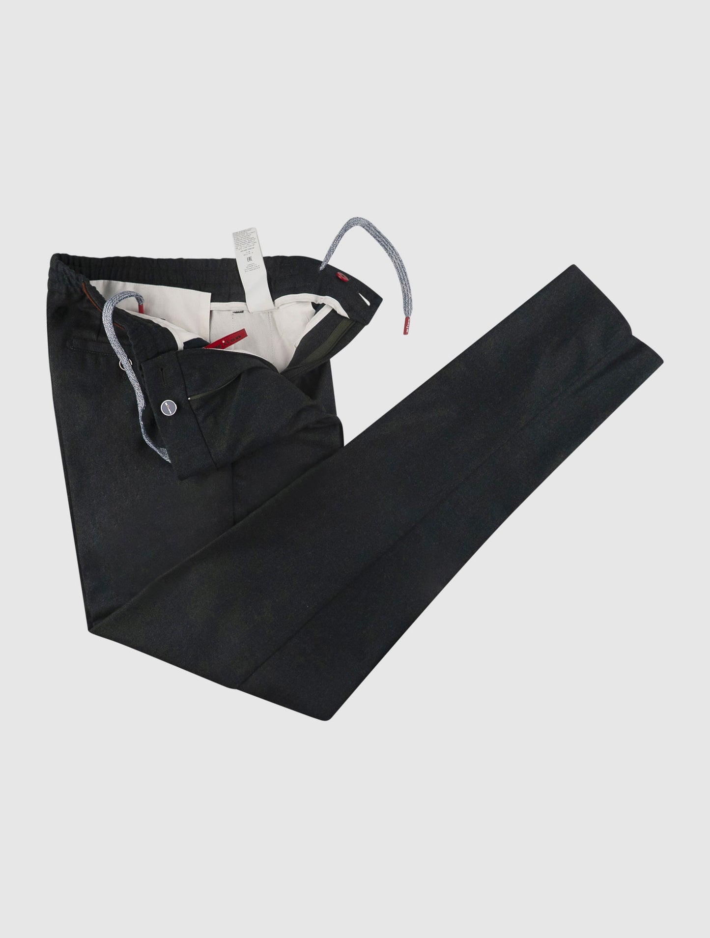 Kiton Dark Green Wool Pants