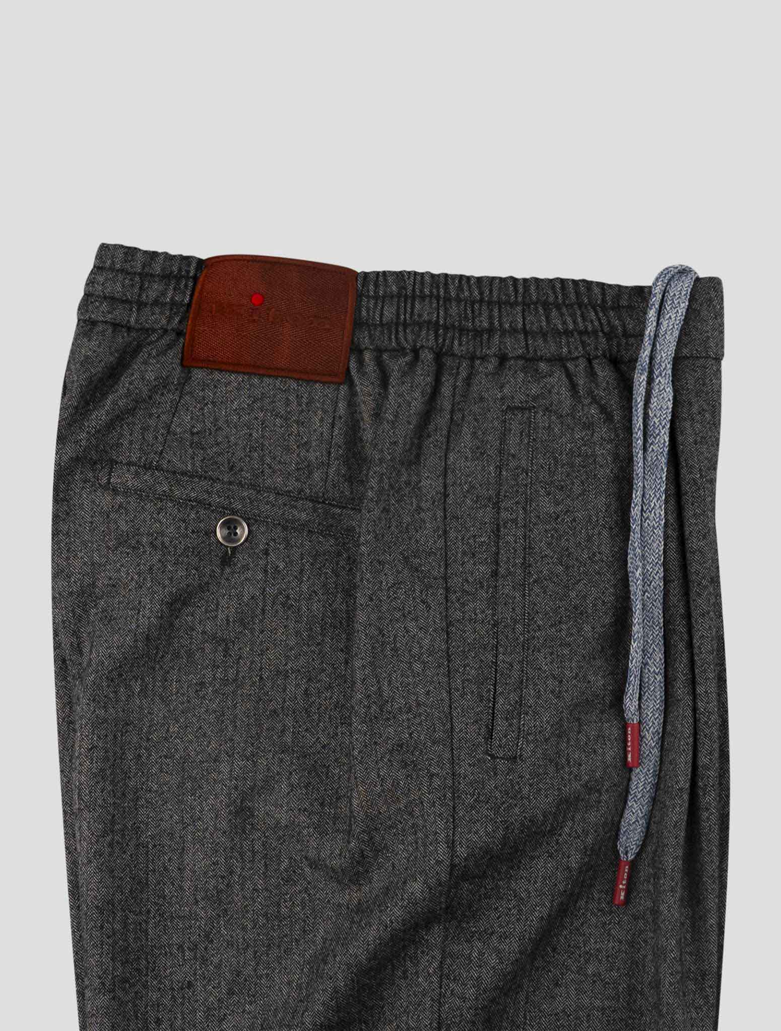 Kiton Gray Cotton Cashmere Ea Pants