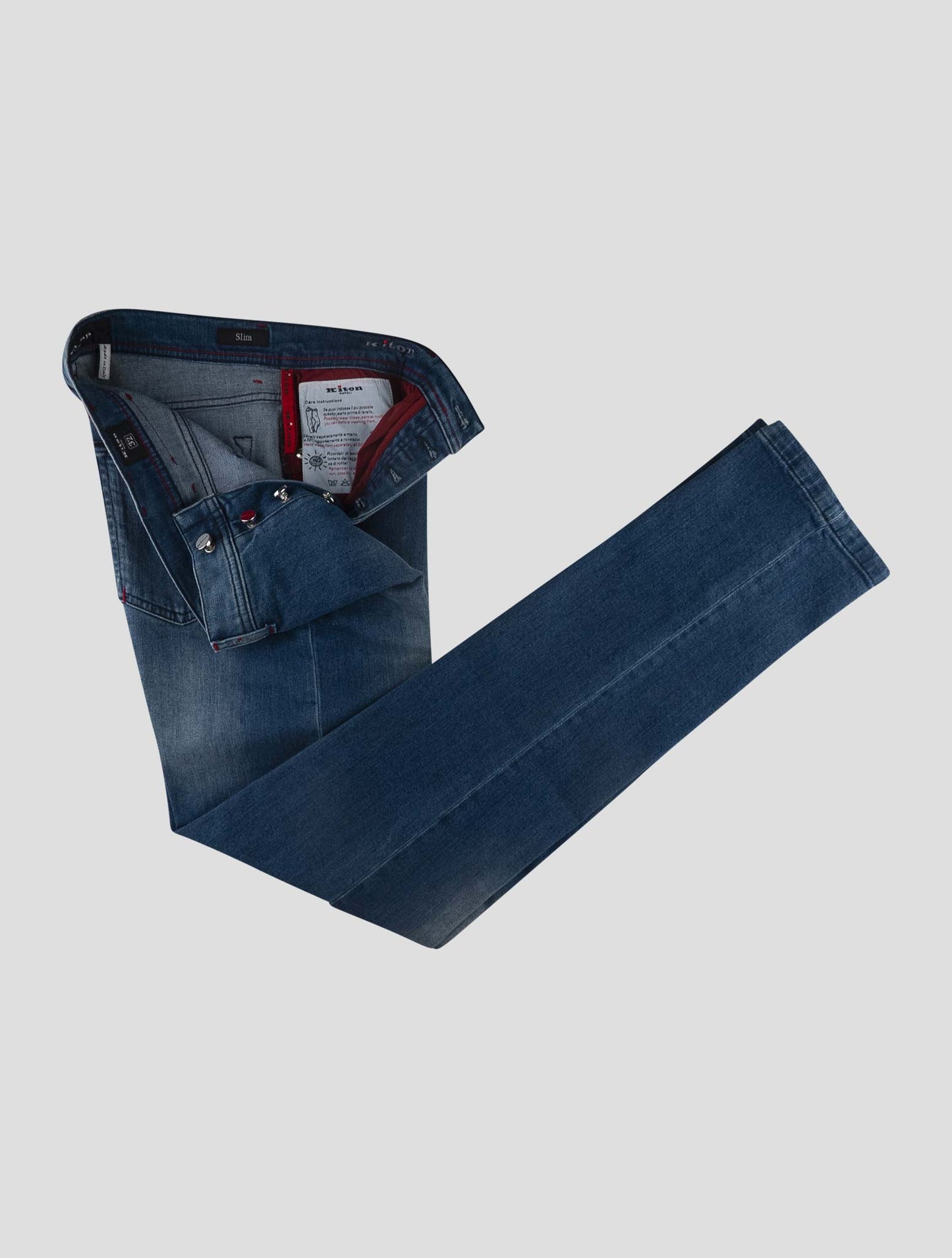 Kiton Blue Cotton Ea Jeans
