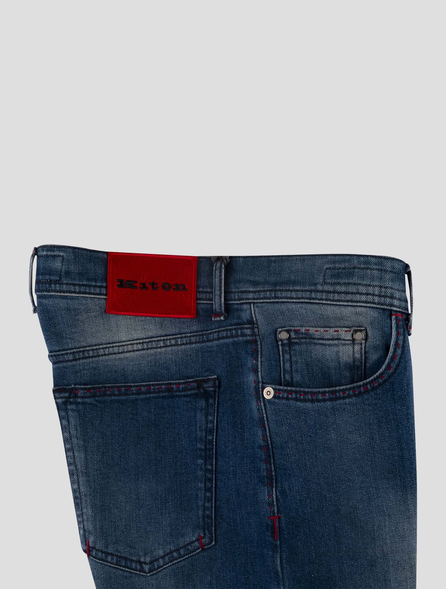 Kiton Blue Cotton Ea Jeans