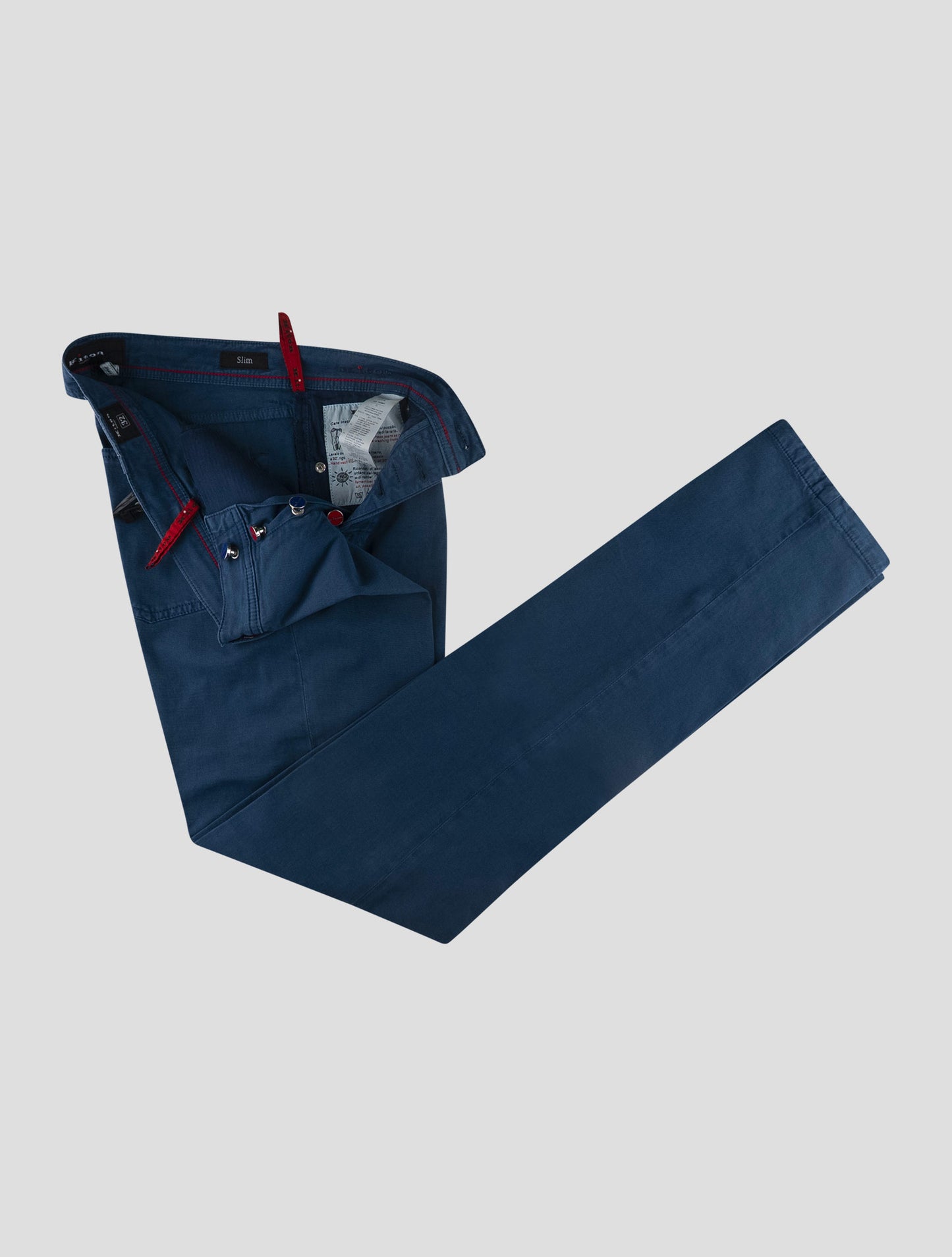 Kiton Blue Cotton Silk Ea Pants Mod. Jeans