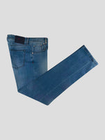 Kiton Blue Cotton Ea Jeans