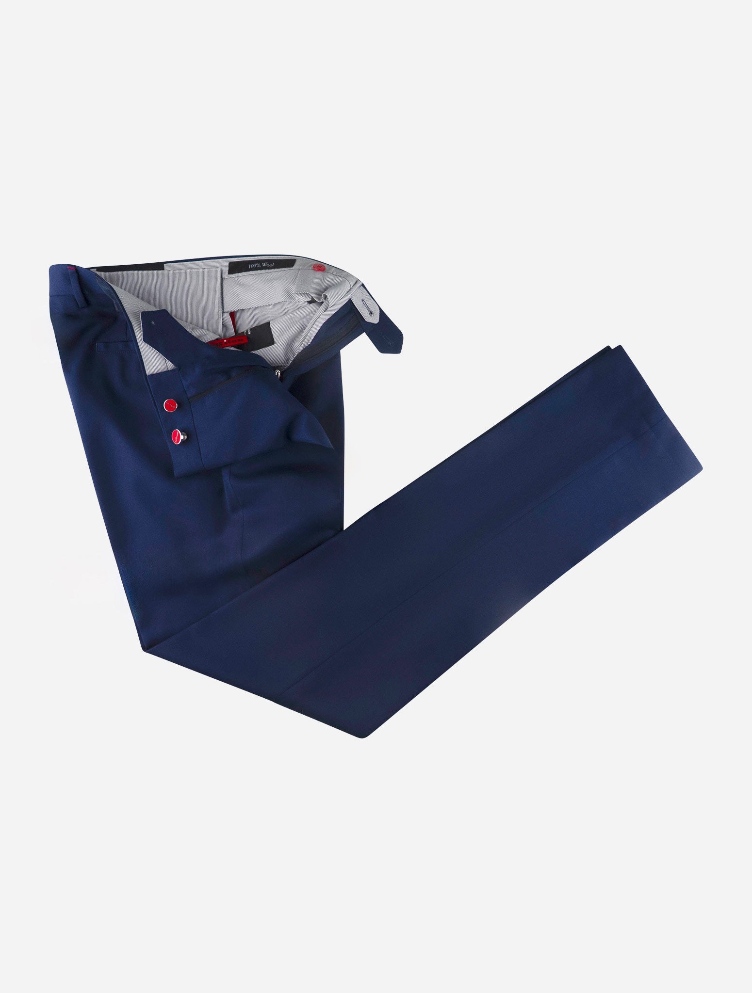 Kiton Blue Virgin Wool Pants