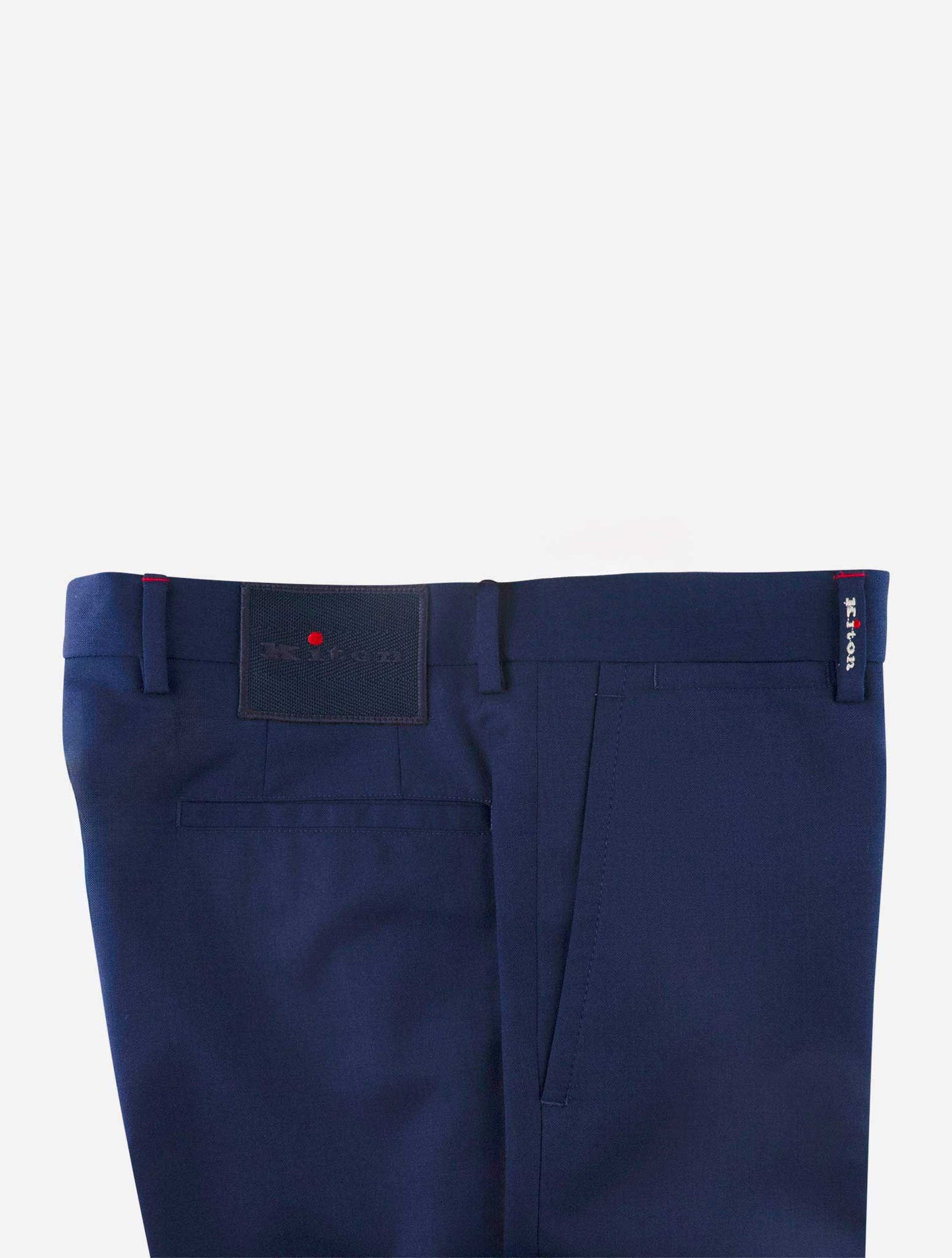 Kiton Blue Virgin Wool Pants