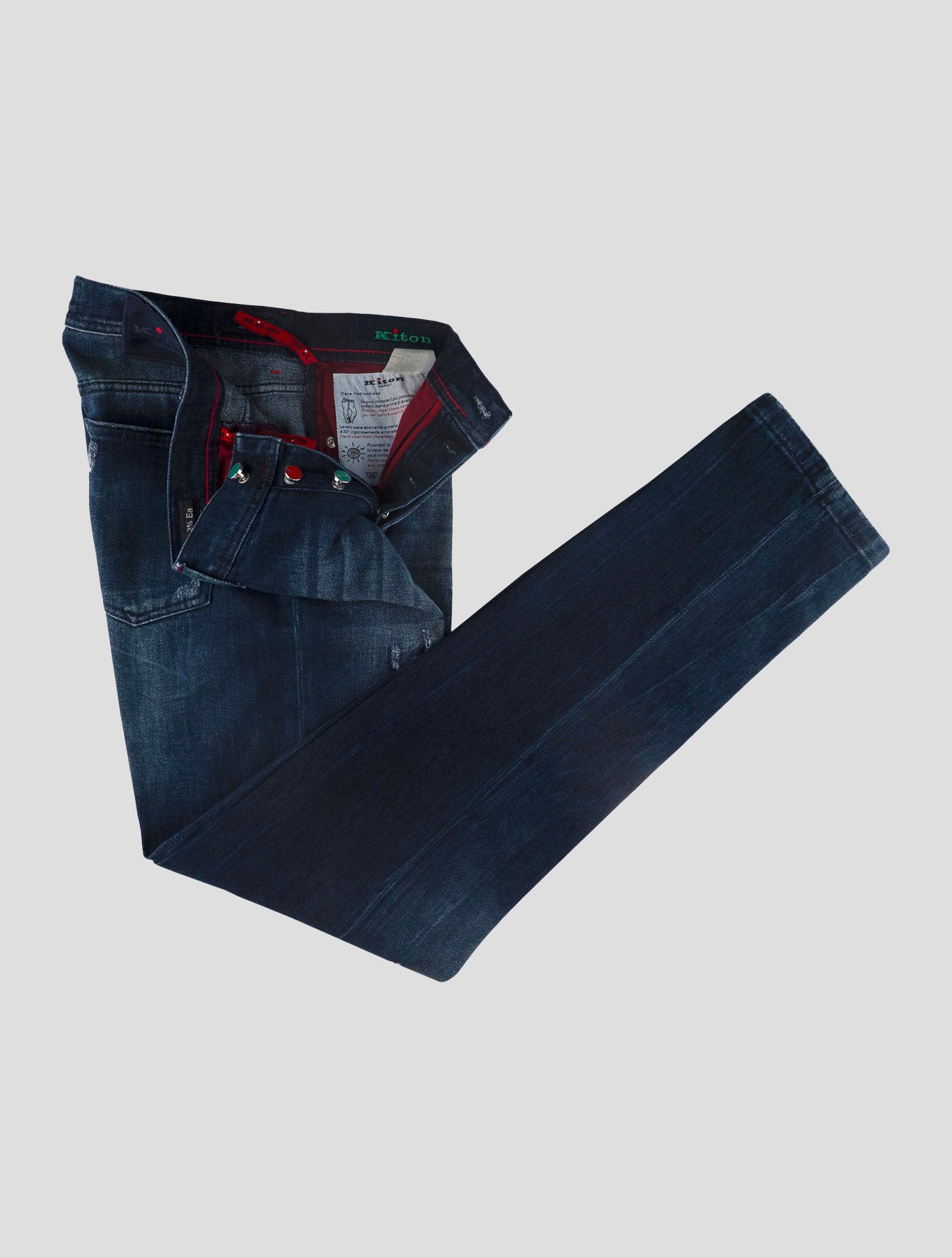 Kiton Blue Cotton Ea Jeans