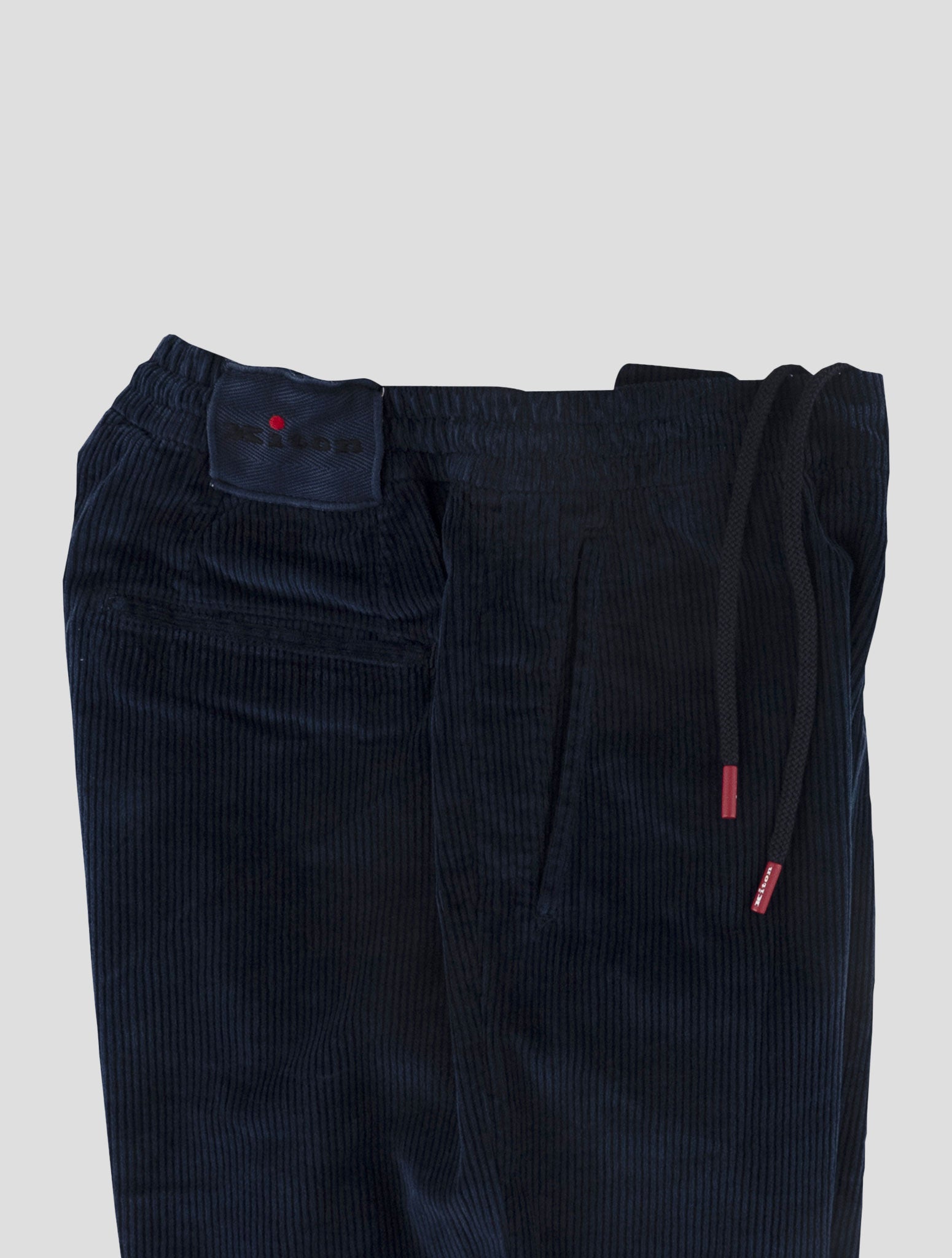 Kiton Blue Cotton Cashmere Ea Velvet Pants
