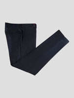 Kiton Blue Wool Dress Pants