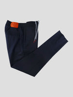 Kiton Blue Virgin Wool Ea Pants