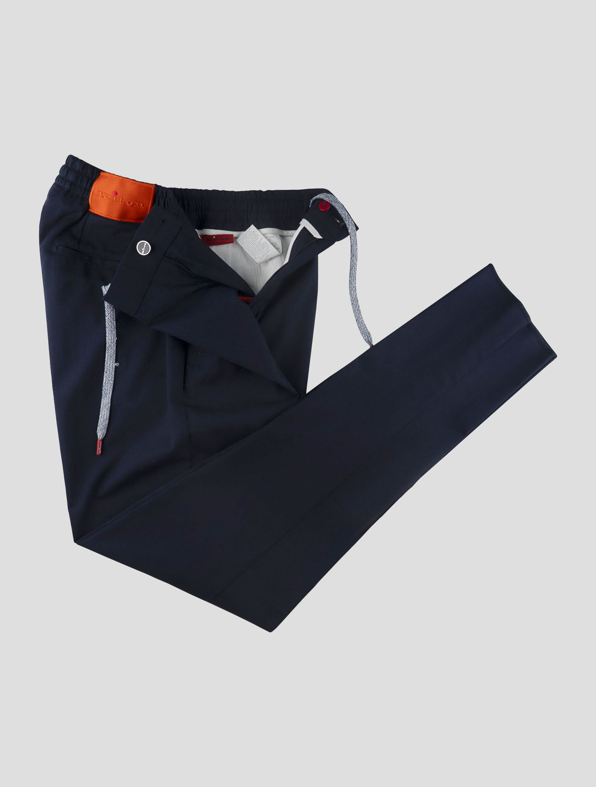 Kiton Blue Virgin Wool Ea Pants