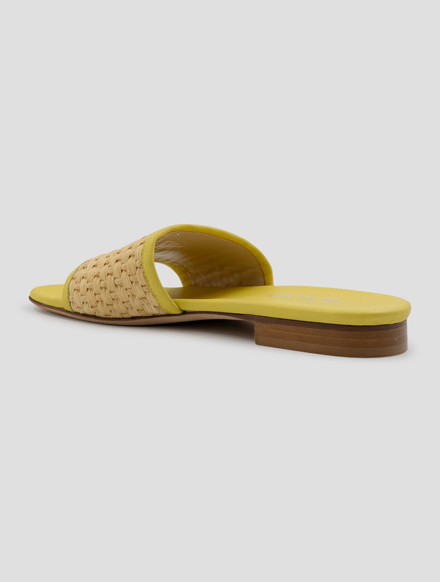 Kiton Yellow Beige Leather Canvas Sandals Women