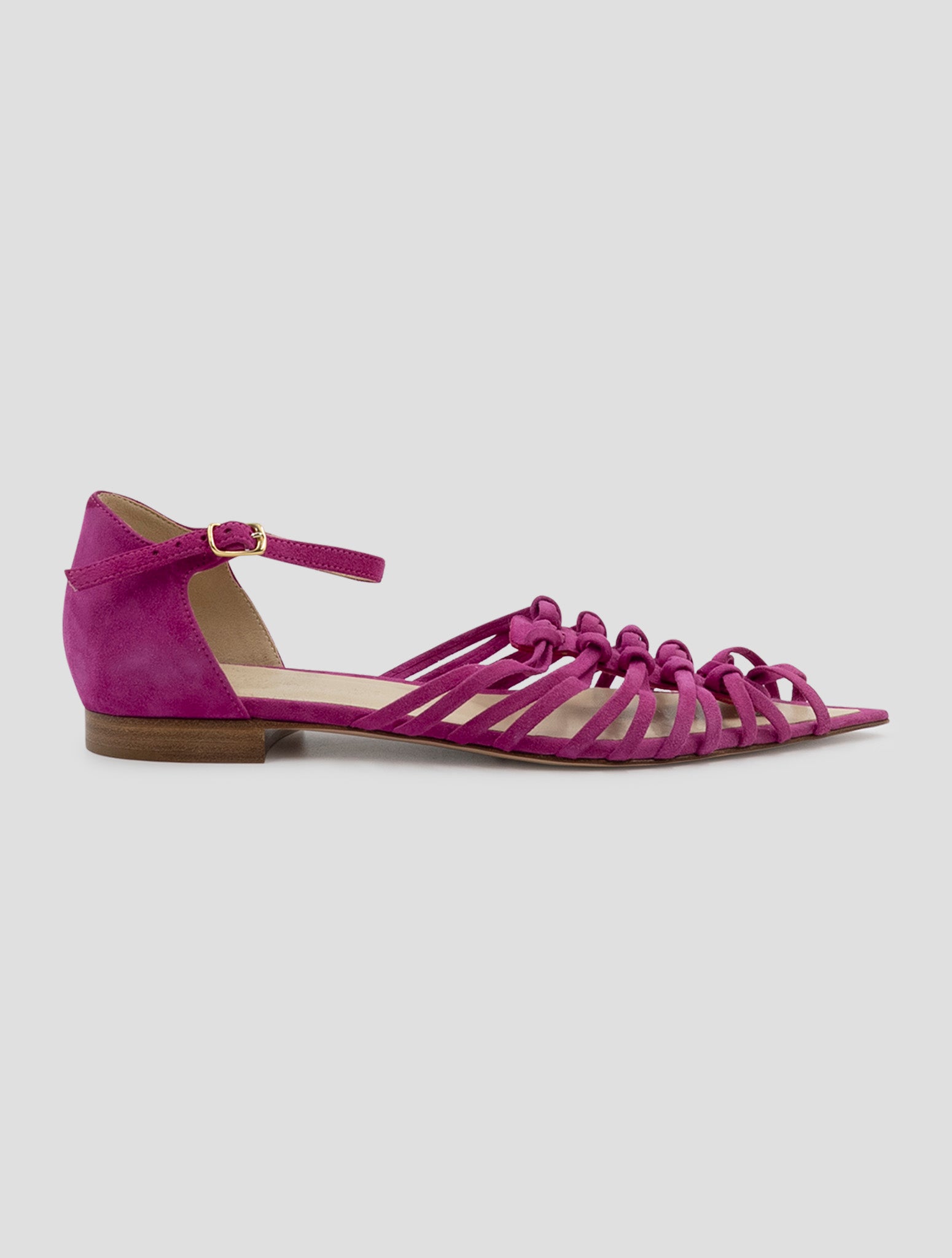 Kiton Fuchsia Leather Suede Sandals Women