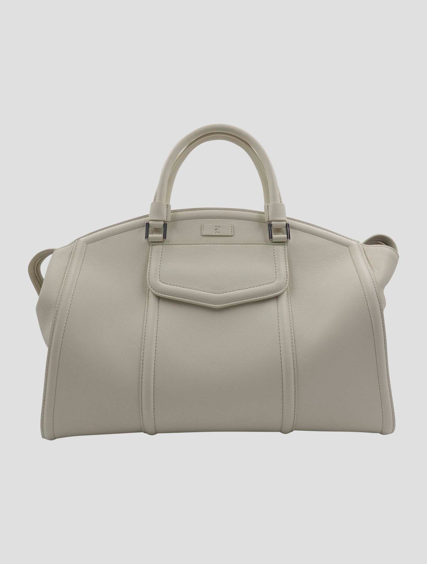 Kiton White Leather Bag Women