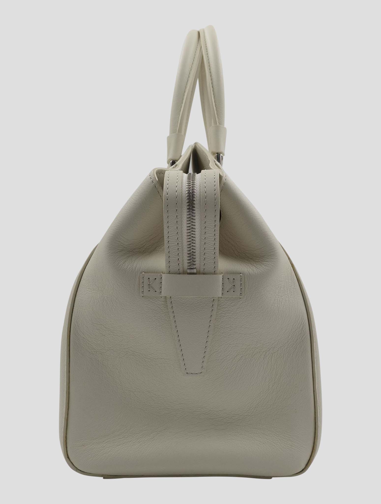 Kiton White Leather Bag Women