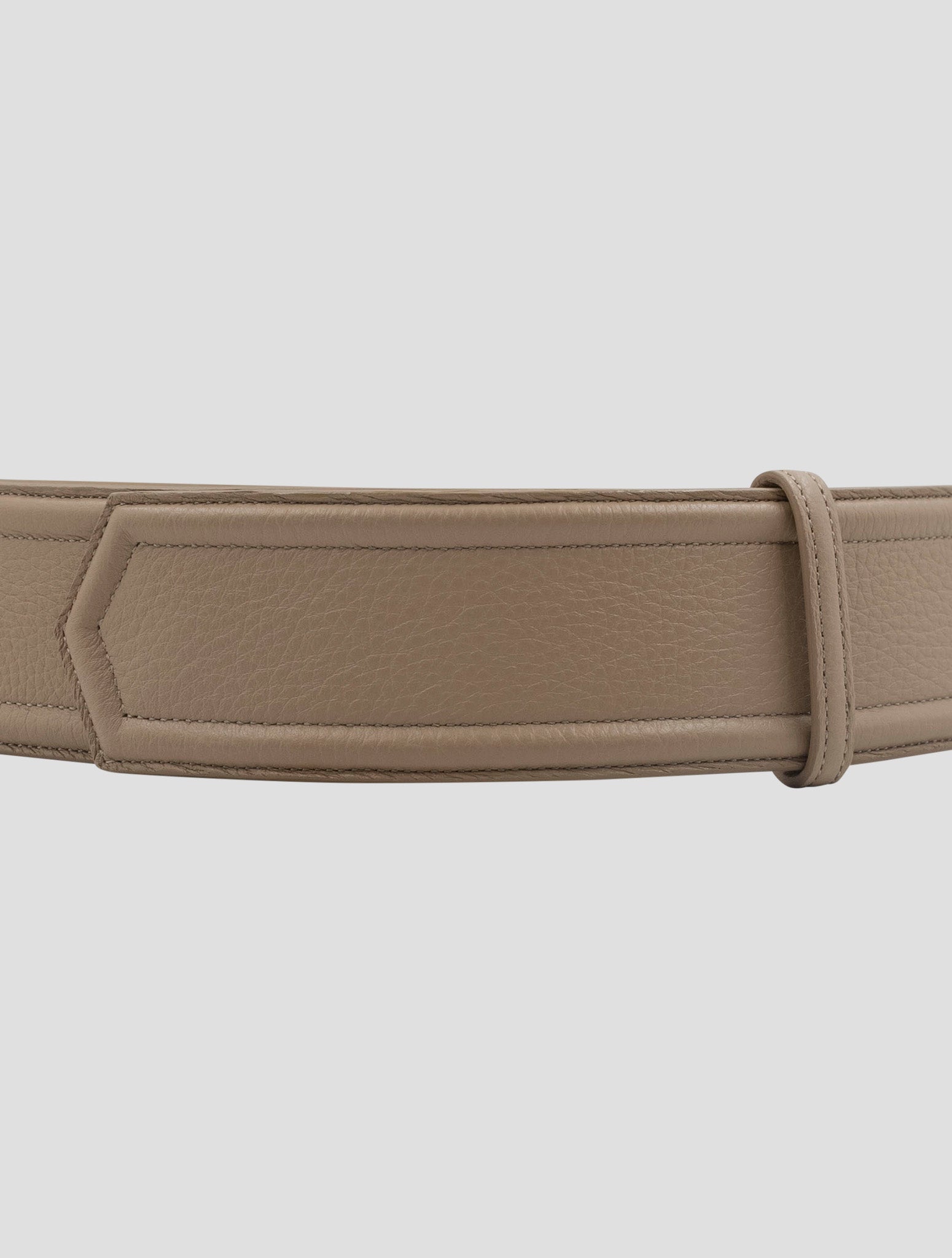 Kiton Beige Leather Deer Belt Women