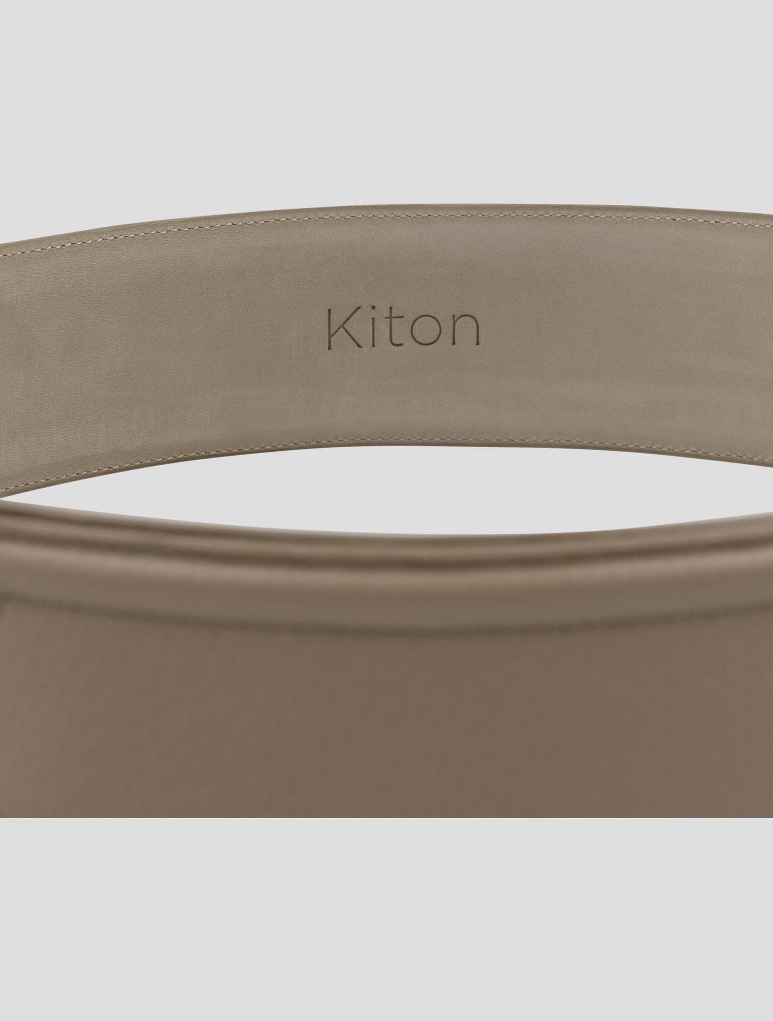 Kiton Beige Leather Deer Belt Women
