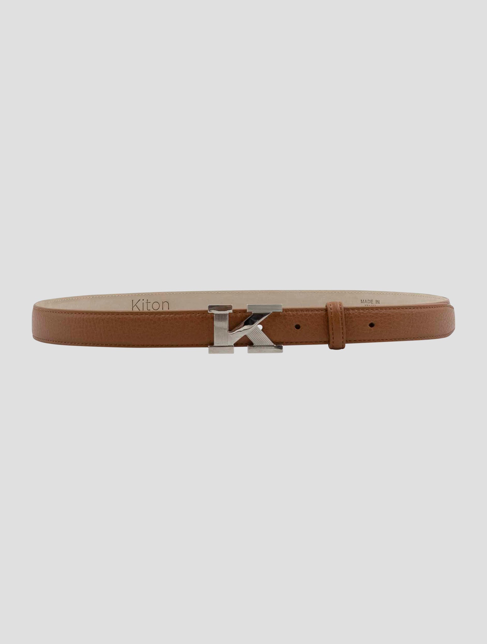 Kiton Brown Leather Belt Women