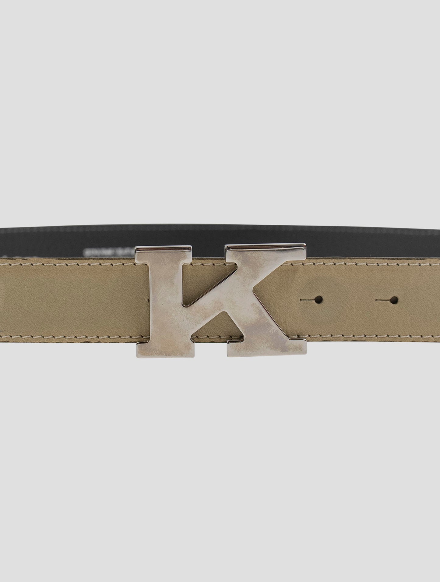 Kiton Beige Leather Calf Belt Women