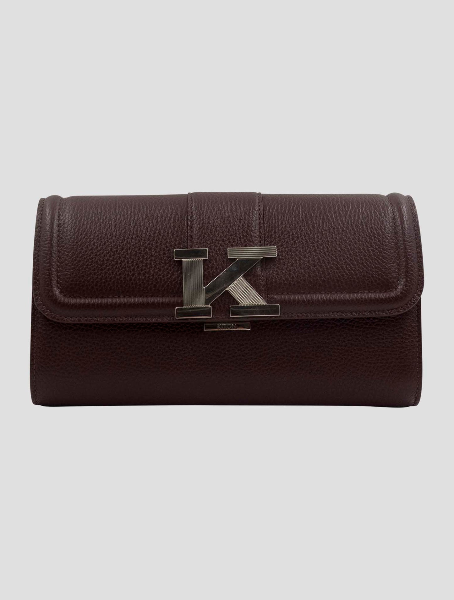 Kiton Burgundy Leather Bag Women