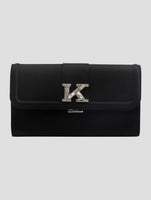 Kiton Black Viscose Silk Pl Bag Women