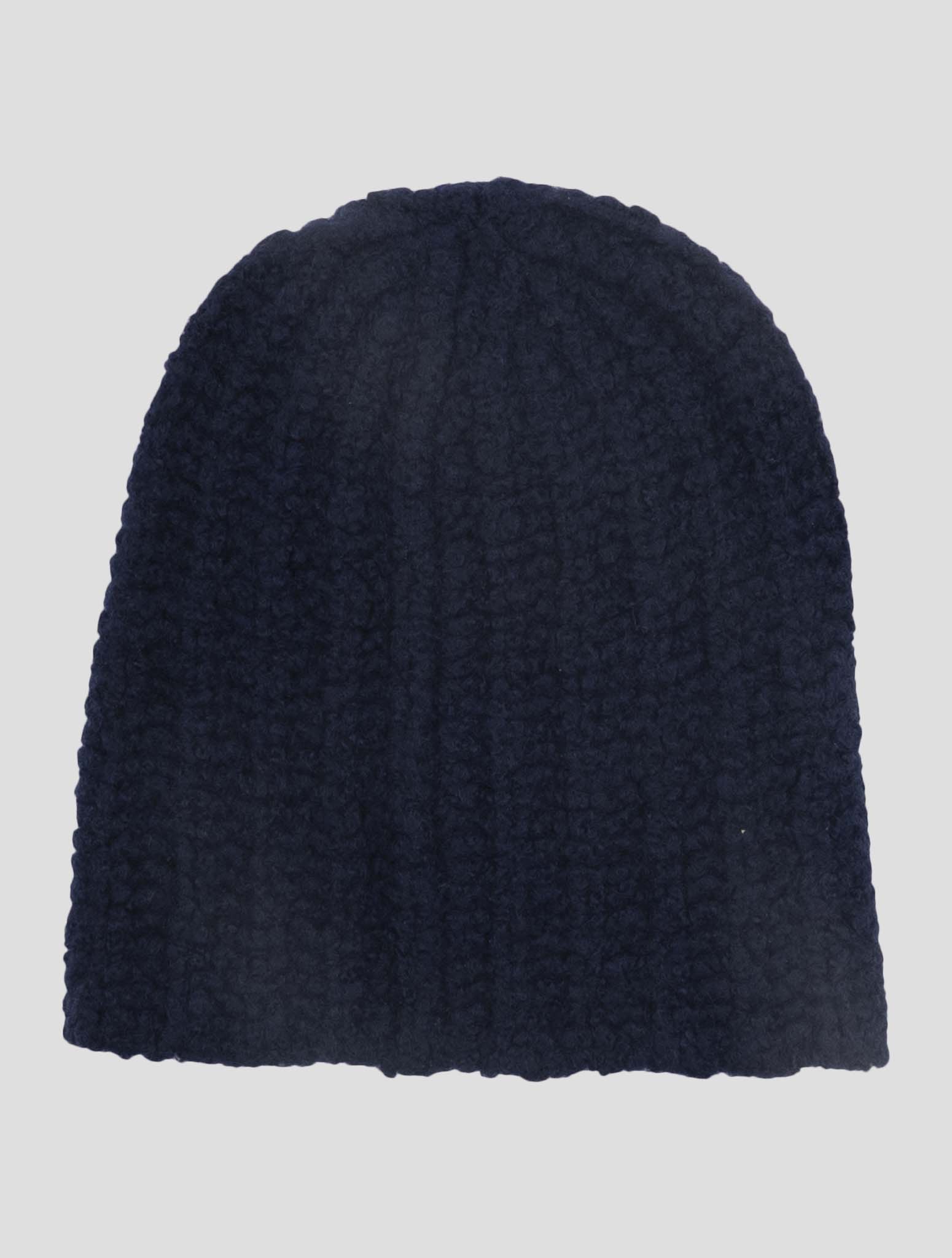 Kiton Blue Cashmere Silk Beanie Hat Women