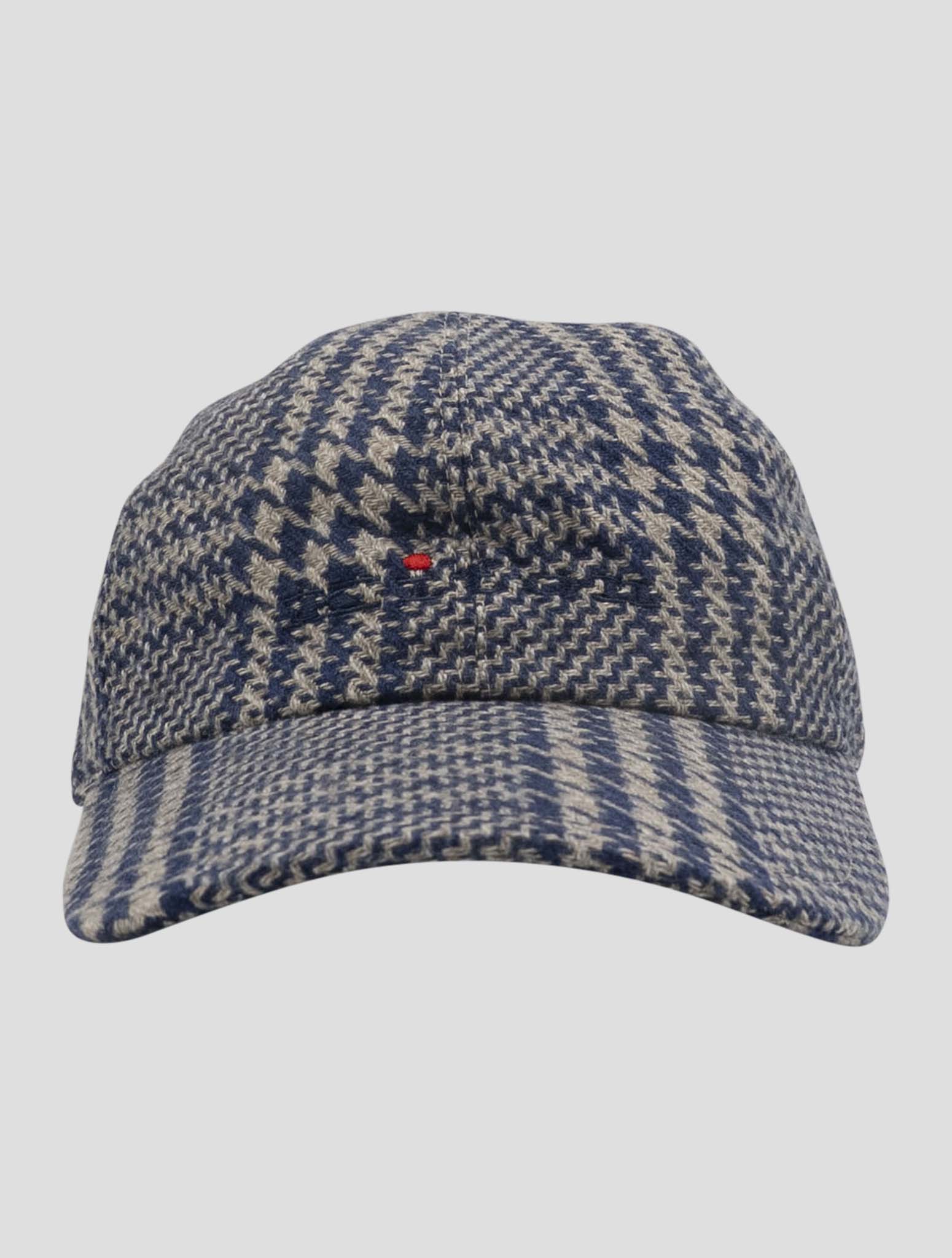 Kiton Blue Gray Silk Cashmere Baseball Cap Women