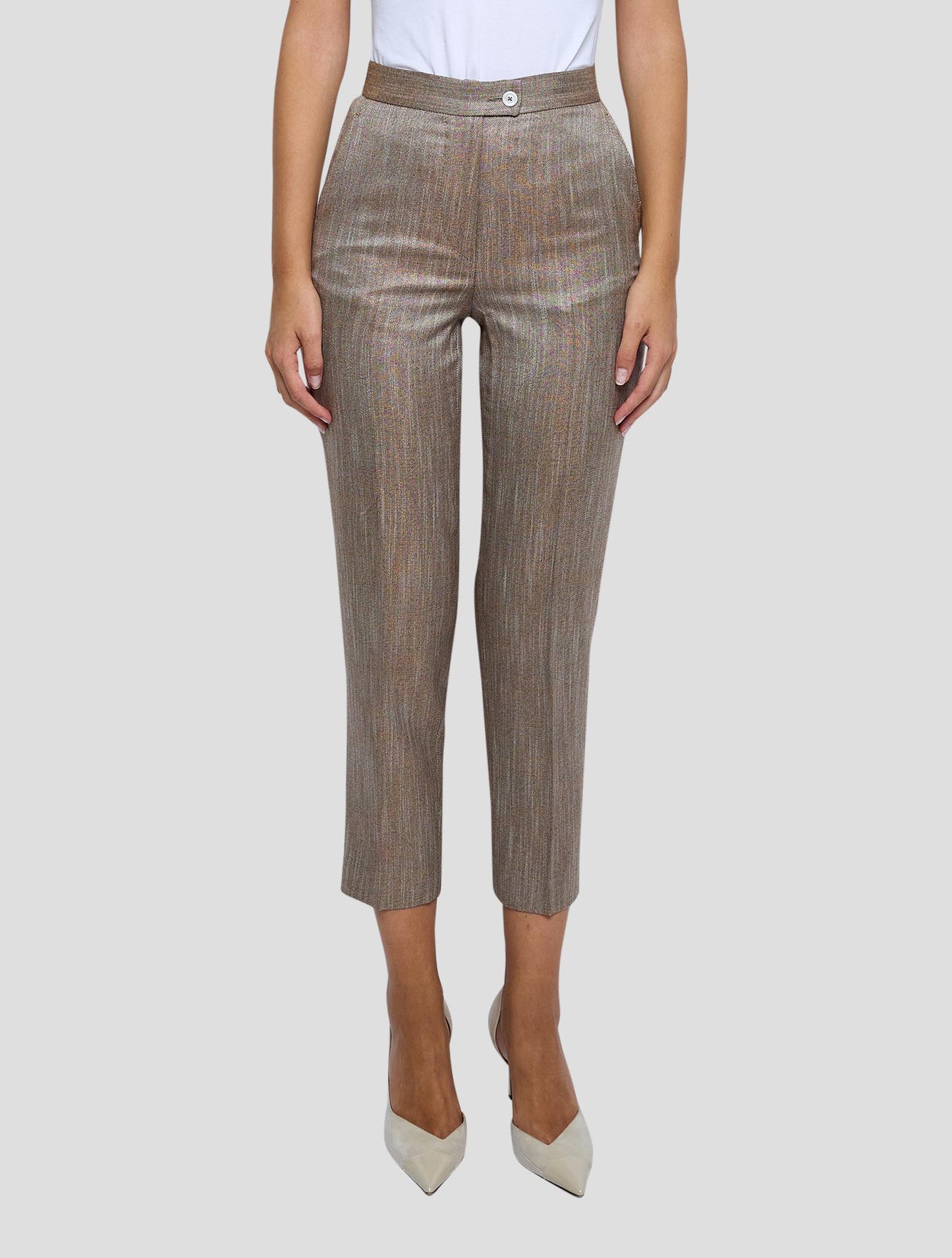Kiton Brown Viscose Pants Women