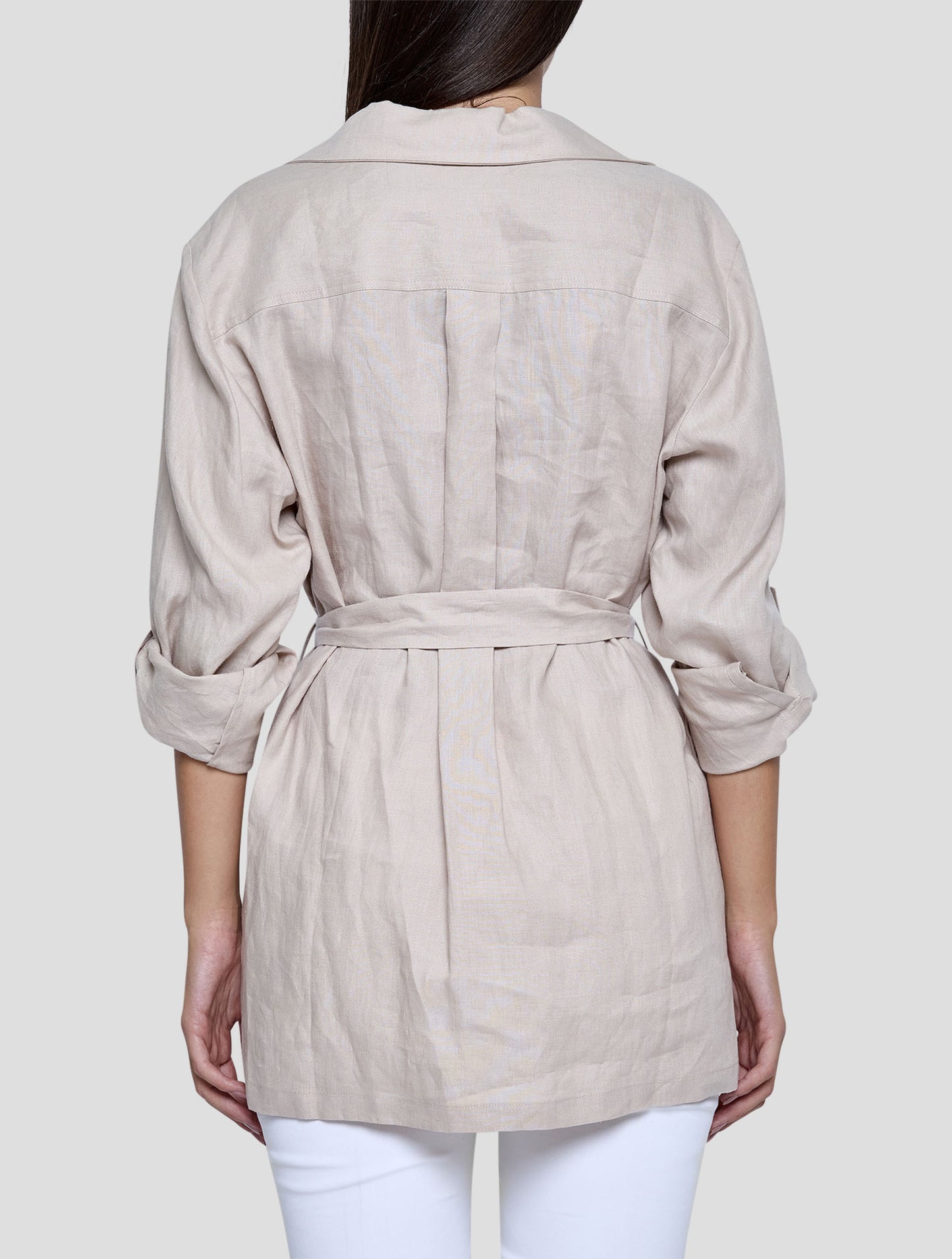 Kiton Beige Cotton Silk Shirt Women