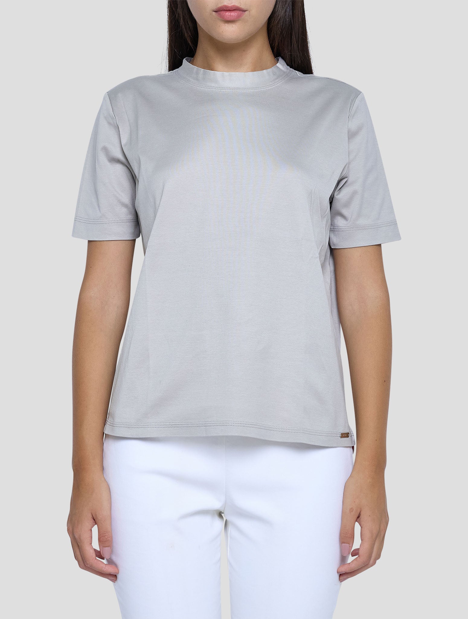 Kiton Taupe Cotton T-Shirt Women