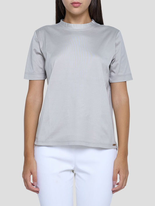 Kiton Taupe Cotton T-Shirt Women