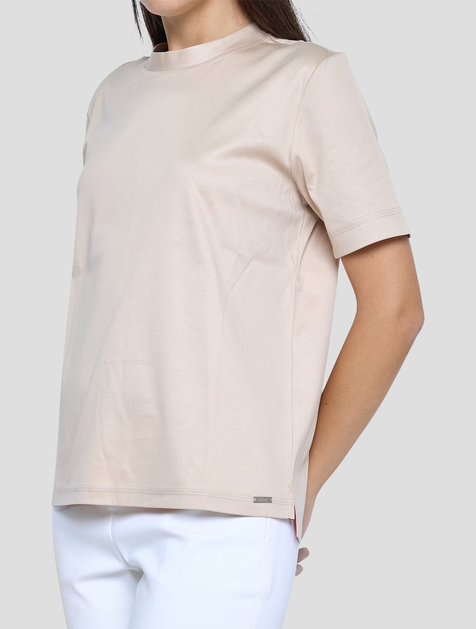 Kiton Beige Cotton T-Shirt Women